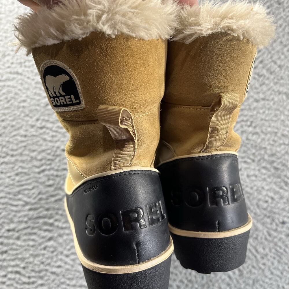 SOREL Tivoli II Women's 7 Tan Suede Waterproof Winter Snow Boots Faux Fur NL2089 - Picture 6 of 8